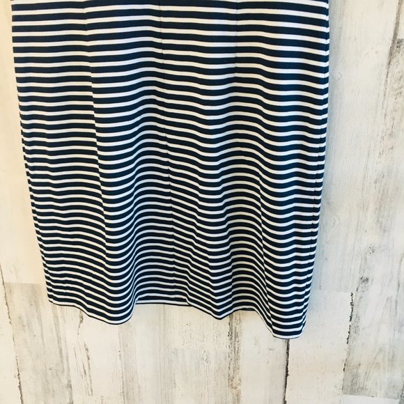 Draper James Striped Ponte Sheath Dress Navy Work - Picture 11 of 12